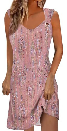 Robe Été Robe Bleu Jupe Femme Robe Ete Mi Longue Femme Robe D'Été Robe Habillée Femme Ronde Robe Printemps Robe Noire Femme Robe Tee Shirt Robe D'Été Femme Mi-Longue Robe Rose L