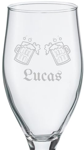 Wanapix | Copa de Cerveza Personalizada | 50 cl. | Vaso de Cerveza con tu Nombre Grabado | Copas Ecológicas Libres de Plomo | Regalo Original para Cerveceros | Brindis de jarras