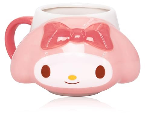 Roffatide Café de Melody de dibujos animados café de cerámica café taza de leche de oficina regalo de cumpleaños de Navidad forma única y súper divertida de beber