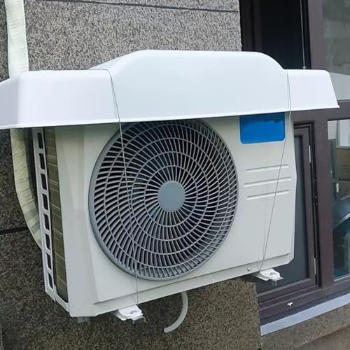 DONGGANSHI AC-Abdeckung für Außeneinheit, wasserdichte Abdeckung für Außenfenster-Klimaanlage, Markisenüberdachung, Regen- und Schneeschutzfolie für Mini-Split-Wärmepumpe, Kompressor, Kondens