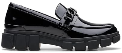 Clarks Evyn Walk Youth Patent Shoes in Black Patent Size 4