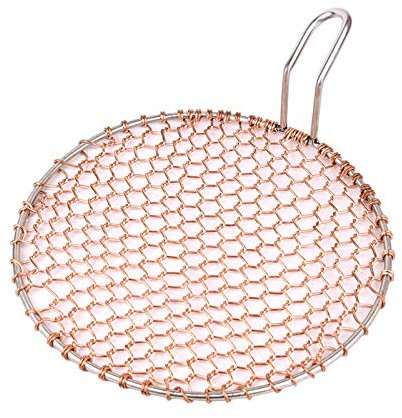 Griglia rotonda in acciaio inox per barbecue e barbecue a rete per campeggio, escursionismo, cucina