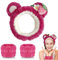 EIR 3 Stück Spa Gesicht Stirnband Handgelenk Waschbänder Set,Kosmetik Haarband,Abschmink Haarband,Niedliche Bärenohren Spa Haarband,Gadgets für Frauen,Spa Headbands for Washing Face or Facial