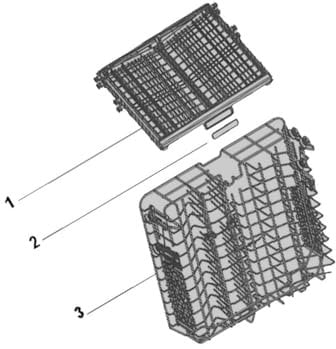 SOS Accessoire Panier supérieur complet repère 3 pour Lave-vaisselle THOMSON 1063041, 34421371