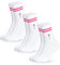 Occulto Damen & Herren Motiv Tennissocken mit Streifen 3er Pack (Modell: Summer), Statement Tennis Socken Wildberry 35-38