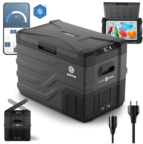 peme Kühlbox Auto Kompressor Elektrisch Kuhlbox Camping Kühlschrank Tragbar Kühltruhe Groß M Autokühlschrank Gefrierbox Outdoor mit Strom Steckdose LCD Display 12 24V 220 240 V 35,3L – Quest
