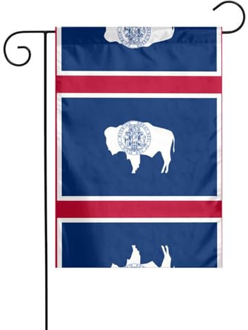 Drapeau de l'État du Wyoming, double face, pour le printemps, l'été, les vacances en plein air, décoration amusante, 30,5 x 45,7 cm
