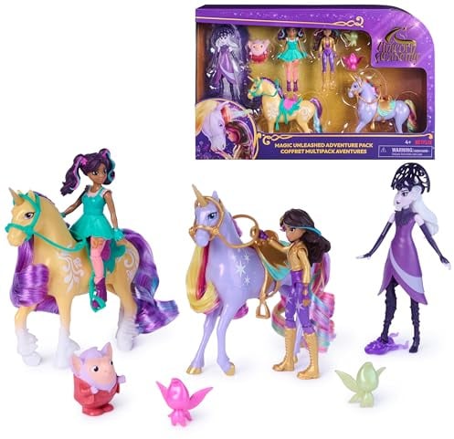 Unicorn Academy Abenteuer-Set, ab 4 Jahren | Ca. 12 cm Figuren | Original zur Netflix-Serie | Rollenspiel