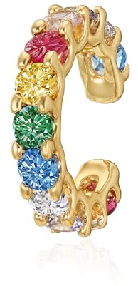 Jenosy Gold Ear Cuff Damen Nicht Piercing Öffnen Wrap Ohrringe 14K Vergoldet Zirconia Ohrmanschette Gold Handmake Schmuck Geschenk für Frauen