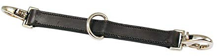 Pfiff 004267 Leder Longierbrille, Lederlongierbrille mit 2 Karabinern schwarz