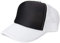 styleBREAKER Unisex 5-Panel Trucker Cap mit Mesh-Einsatz | verstellbares Basecap mit Click Snap Verschluss | luftiges Netz Cap für Damen und Herren, Farbe:Schwarz-Weiß