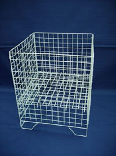 White Square Dump Bin Wire Basket Shop Display Shopfittings & Retail LARGE