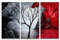 Visario 120 x 80 cm Bild auf Leinwand Vulkan Baum rot schwarz 4403-SCT deutsche Marke und Lager - Die Bilder/das Wandbild/der Kunstdruck ist fertig gerahmt