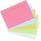 500 Karteikarten DIN A8 / liniert / je 100x blau,rosa,grün,weiß,gelb