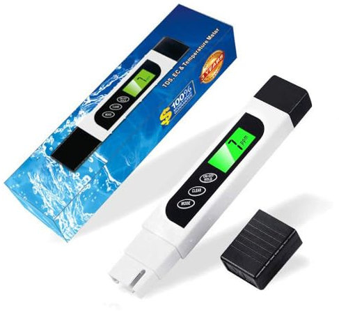 TDS Meter Digital Water Tester, Lxuemlu Professional 3-in-1 TDS, Temperature and EC Meter with Carrying Case, 0-9999ppm, Ideal ppm Meter for Drinking Water, Aquariums and More (LX-TDS1)