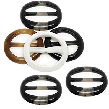 6PCS Plastikrunde glatte Art und Weise silk Schal-Klipp-Haken-Ring-Schal-Schnalle schiebt für Twilly-Halstuch (1 Zoll)