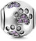 Hundepfötchen-Anhänger, aus 925er-Sterlingsilber, Tieranhänger, Geburtstagsanhänger, für Pandora-Bettelarmbänder violett