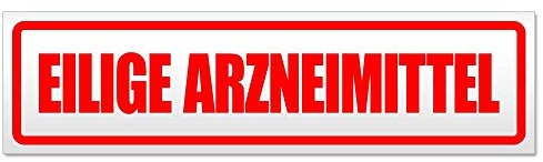 Kiwistar Magnetschild Eilige Arzneimittel - 30cm Rot - magnetisch für Auto PKW Kfz - wiederverwendbares Hinweisschild aus Magnetfolie - für Fahrzeug, Truck