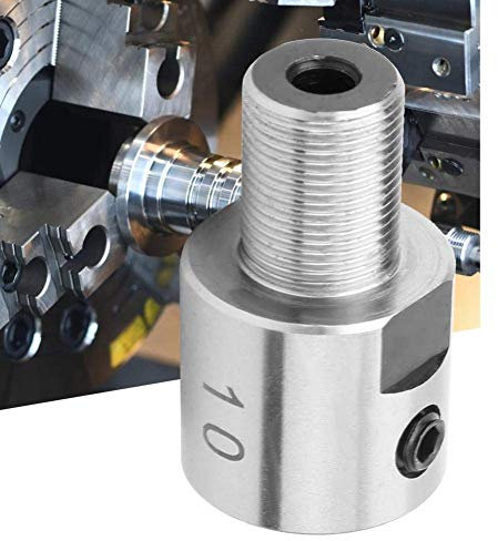 CNC Mini Chuck Connecting Rod Lathe Chuck Mini Drill Mini Metal Lathe Electric Drill, Stainless Steel M14*1 for K01-50/63 K02-50/63 Lathe Chuck Mini Lathe Machine Parts (10mm *M14*1)
