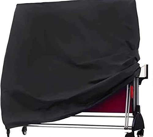 LOISK Tischtennisplatte Abdeckung Outdoor Schutzhülle Wetterfest Staubdicht UV-Schutz 210D Oxford-Gewebe Schutzhülle für Tischtennisplatte 165×70×185cm