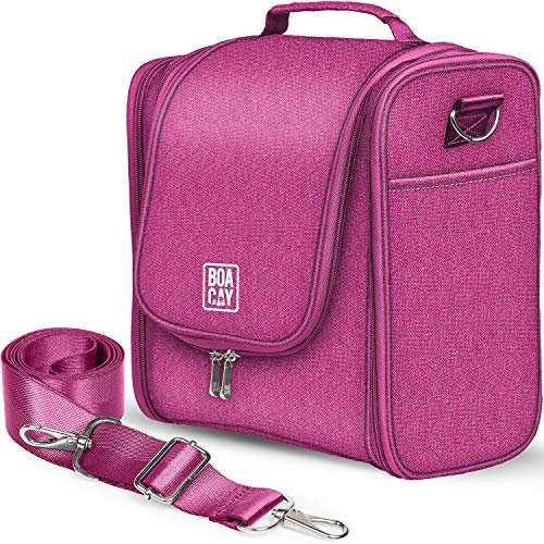 BOACAY Extra Große Kulturbeutel für Damen, Herren, Kinder, Kulturtasche mit Henkel, Reise Kosmetiktasche zum Aufhängen, Schminktasche, Waschtasche