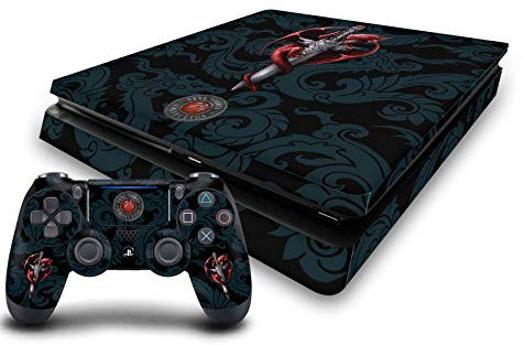Head Case Designs Offizielle Zugelassen Anne Stokes Dolchdrache Kunst Mix Vinyl Haut Gaming Aufkleber Abziehbild Abdeckung kompatibel mit Sony PlayStation 4 PS4 Slim Console and DualShock 4 Controller