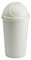 Optimal Products Plastic Bullet Bin 50/30 Litre Rubbish Waste Bins Kitchen Home Office Dustbin Flap Lid Recycling Indoor Storage Bins Trash Can (Cream, 30 L Litre)