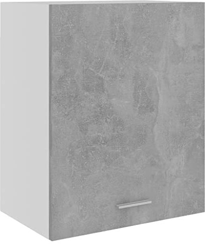 vidaXL Hängeschrank 2 Regalböden Küche Schrank Einbauküche Küchenzeile Küchenmöbel Oberschrank Küchenschrank Betongrau 50x31x60cm Holzwerkstoff