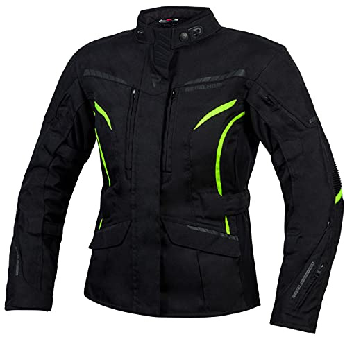 REBELHORN Hiker III Lady Motorradjacke für Frauen Langlebige Materialien Reissa Membran Ellenbogen und Schultern Protektoren Belüftungstaschen Reflektierende Elemente