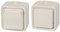 Legrand, 191507 Enchufe de Pared Doble, Enchufe estanco de Superficie de la Gama Plexo + 191506 Plexo Interruptor de Pared, pulsador estanco de Superficie de la Gama Plexo