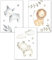 Lemmami Papeterie 3er Set Wandbilder Kinderzimmer Babyzimmer Poster Bilder DIN A4 Mädchen Jungen Deko Dekoration Dschungel Löwe Elefant Nashorn Safari (3er Bilder Set Wasserfarbe, Wanddeko)