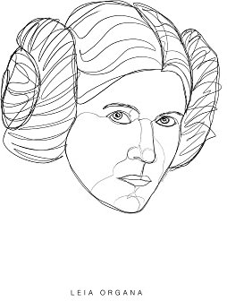 Komar Star Wars Classic Force Faces Leia - Größe: 50 x 70 cm, Wandbild, Poster, Kunstdruck (ohne Rahmen)
