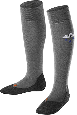 FALKE Unisex Kinder Active Rainboot Kniestrümpfe atmungsaktive schnelltrocknende klimaregulierende geruchshemmende Wolle Lyocell verstärkt dick gegen Schweiß für Gummistiefel 1 Paar | aus feuchtigkeitsregulierendem Funktionsmaterial
