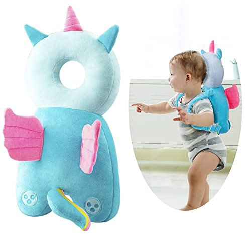 Almohadillas de Seguridad para Bebés Pequeños, Protector de Cabeza para Bebés, Amortiguar para la Cabeza del Bebé, Mochila Ajustable con Cojín para Bebé de 4 a 24 Meses