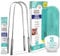 GuruNanda Zungenschaber aus Edelstahl, U-förmiges, ergonomisches Design, bekämpft Mundgeruch, 100% Edelstahl in medizinischer Qualität, 2er-Pack U-Form 2er-Pack