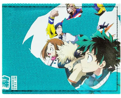 My Hero Academia Izuku All Might Class 1-A Geldbörse/Geldbeutel Bi-Fold Ausweis- & Kartenhalter, Blau