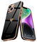 Teageo for iPhone 14 Plus Case Cute Heart Pattern for Women Girls Slim Luxury Bling Plating Soft TPU Anti-Scratch Shockproof Bumper Phone Case for iPhone 14 Plus, Black