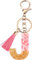Rohans Schlüsselanhänger mit Initialenbuchstaben aus Kunstharz, Rosa und Gold, Taschenanhänger, Schlüsselanhänger mit Karabinerverschluss, J, Einheitsgröße