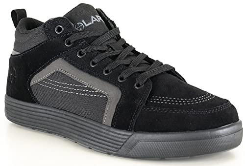 LA Police Gear Herren Terrain Stealth Sneaker, leichte taktische Sportschuhe, Wildleder & Polyester Casual Covert Sneakers, Dunkelgrau/Schwarz, 46 EU