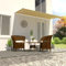 FIRBNUS Toldo Retráctil Toldo Pared Toldos Impermeables Toldo Manual Retráctil Toldo Retractil Exterior Toldo Extensible Toldos Exterior Enrollables 400x150 cm Amarillo y Blanco Toldo Ajustable