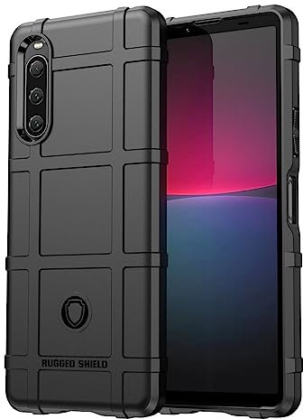 SEAHAI Hülle für Sony Xperia 10 V, [Fallschutz, rutschfest] Militär-Case Ultra-dünne Stylische Schutzhülle, Hochwertiges TPU Silikon Stoßfest Handyhülle - Schwarz