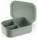 KLIPPSI® Lunchbox Medium-3 Fächer Brotdose Vorratsdosen aus Platin Silikon reißfest, hitze-kältebeständig, auslaufsicher, spülmaschinengeeignet (grün)