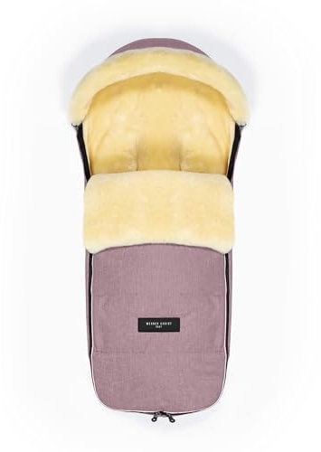 WERNER CHRIST BABY, Lammfell-Fußsack LADIS – für kleine Reisebuggys (Kinder ab 6 bis 36 Monate), aus medizinischem Lammfell, in rosa (Rosé)