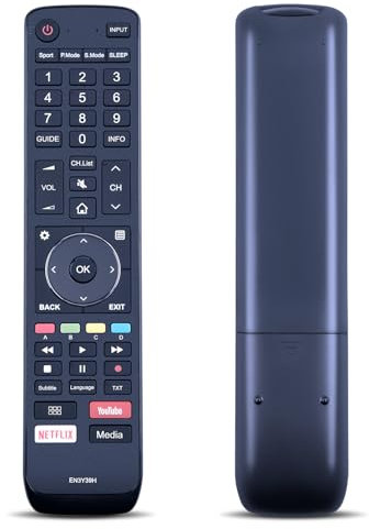 GOUYESHO EN3Y39H Ersatz Fernbedienung passend für Hisense 4K HDR ULED TV Kompatibel mit H43AE6400 H50AE6400 H55AE6400 H65AE6400 H43A6550 H50A6550 H55A6550 H65U9A H75U9A H55U7A H65U7A