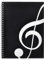 CoguZed 100 Pages Blank Sheet Music Notebook - 26x19cm Staff Paper for Musicians, Music Notebook for Composition and Notation