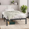 ZINUS Elias Cadre de lit 90x190 cm - Hauteur 36 cm avec Rangement sous Le lit - Lit Plateforme en métal - Noir