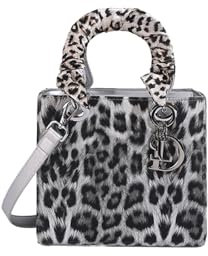 CORIOS Handtasche mit Leopardenmuster Damen PU-Leder Schultertasche Wasserdicht Umhängetaschen Mode Messenger-Tasche Henkeltasche Elegant Tote Beutel Tragetasche Henkeltaschen Grau S