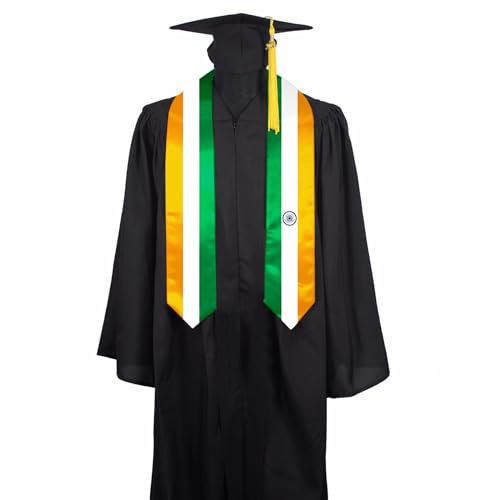 SECUNL Schal mit indischer Flagge, Stola, Schärpe, Schal für internationales Studium, Stola, Stola, Schal für internationales Studium, Stolz, Damen und Herren, Indien-007, Groß