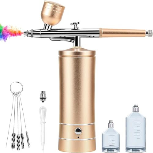 Rhghfujhgy Airbrush - Kit Rechargeable Cordless Airbrush Compressor Replacement Spare Parts Nail Art Airbrush Kit Portable Airbrush for Nails, Cake