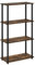 Furinno Turn-N-Tube 4-Tier Multipurpose Shelf Display Rack, Amber Pine/Black